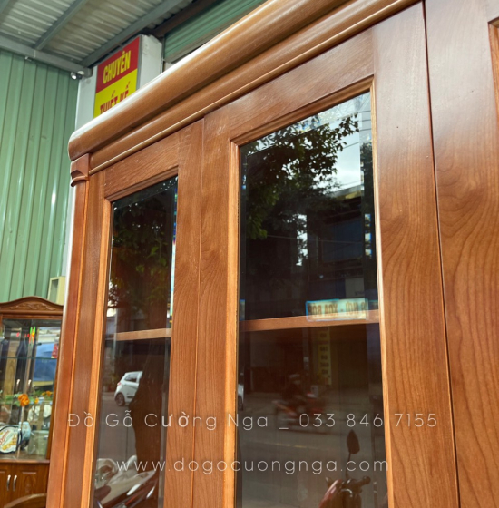 Tủ Sách Gỗ Xoan Đào 1m6 Cao Cấp Đẹp 