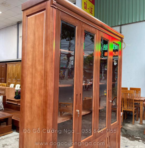 Tủ Sách Gỗ Xoan Đào 1m6 Cao Cấp Đẹp 