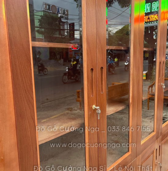 Tủ Sách Gỗ Xoan Đào 1m6 Cao Cấp Đẹp 