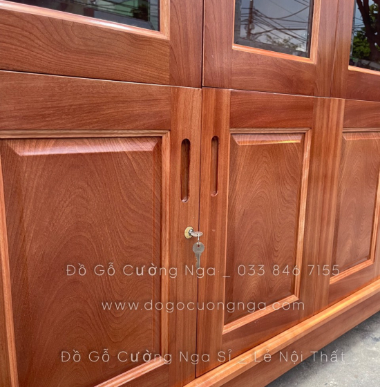 Tủ Sách Gỗ Xoan Đào 1m6 Cao Cấp Đẹp 
