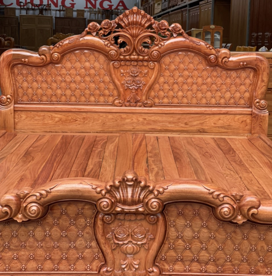 Giường gỗ hương đá cao cấp GH 02