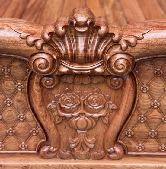 Giường gỗ hương đá cao cấp GH 02