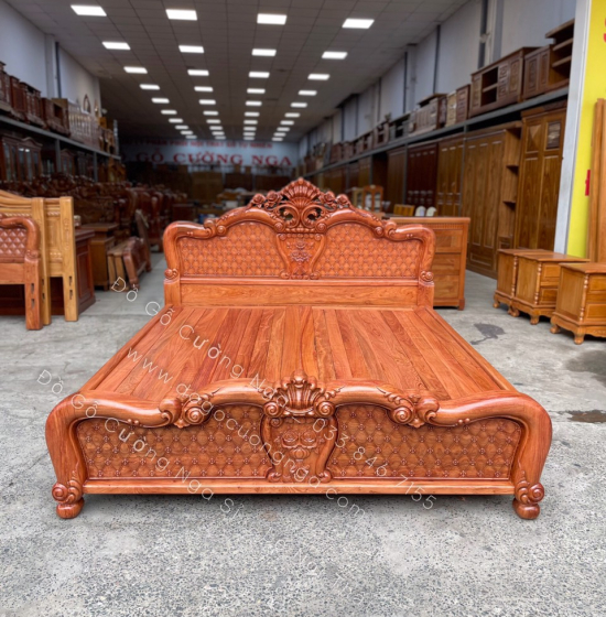 Giường gỗ hương đá cao cấp GH 02