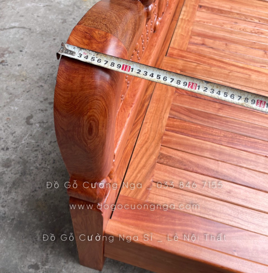 Giường gỗ hương đá cao cấp GH 02