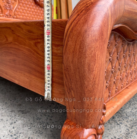 Giường gỗ hương đá cao cấp GH 02