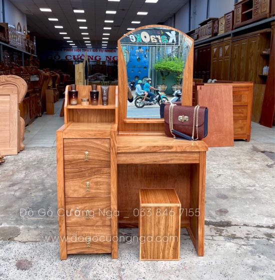 Bàn Trang Điểm Gỗ Hương Xám Bền Đẹp Giá Rẻ TĐ 021