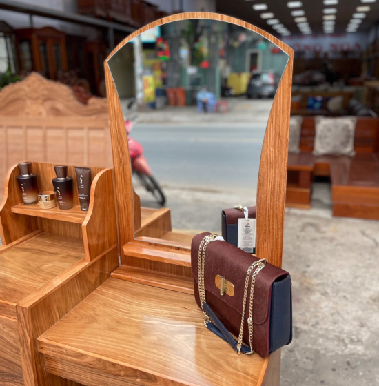 Bàn Trang Điểm Gỗ Hương Xám Bền Đẹp Giá Rẻ TĐ 021