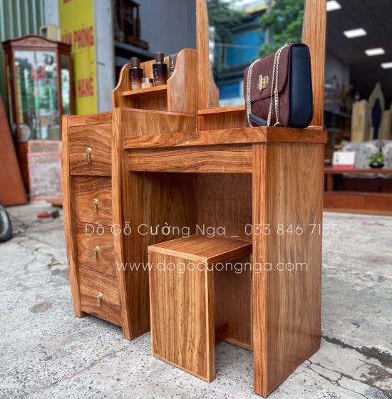 Bàn Trang Điểm Gỗ Hương Xám Bền Đẹp Giá Rẻ TĐ 021
