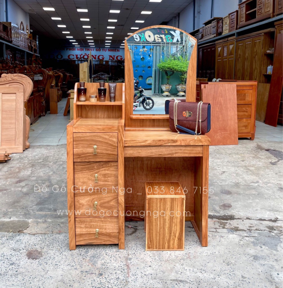 Bàn Trang Điểm Gỗ Hương Xám Bền Đẹp Giá Rẻ TĐ 021