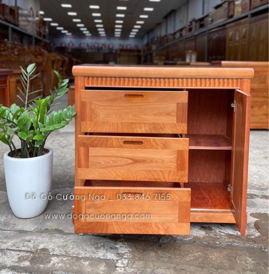 Tủ ngăn kéo gỗ xoan đào 1m2 - tủ đựng quần áo em bé hiện đại 