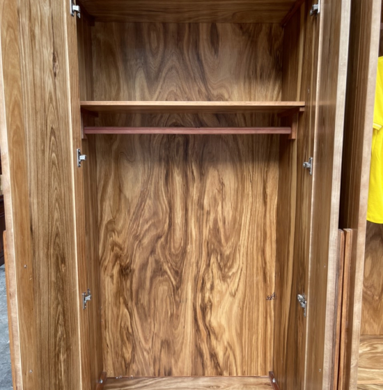 Tủ quần áo gỗ hương xám 2 tầng 5 cánh cao cấp 