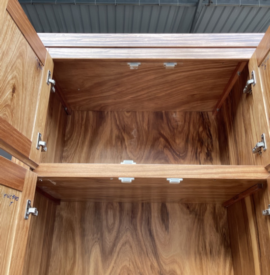 Tủ quần áo gỗ hương xám 2 tầng 5 cánh cao cấp 