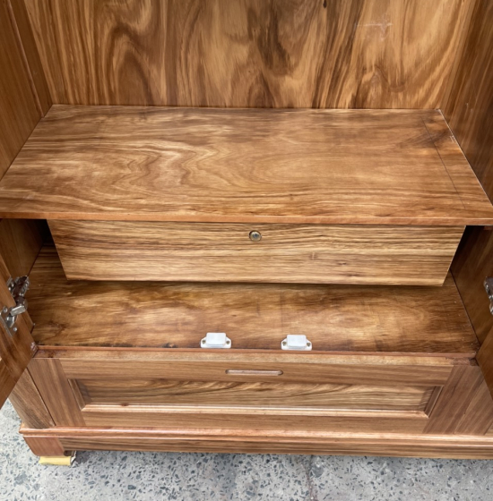 Tủ quần áo gỗ hương xám 2 tầng 5 cánh cao cấp 