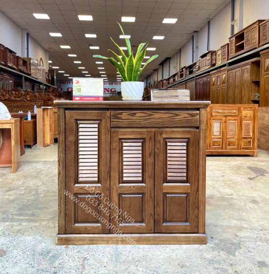 Tủ Giày Dép Gỗ Sồi Nga 3 Cánh - Màu Óc Chó TD 015