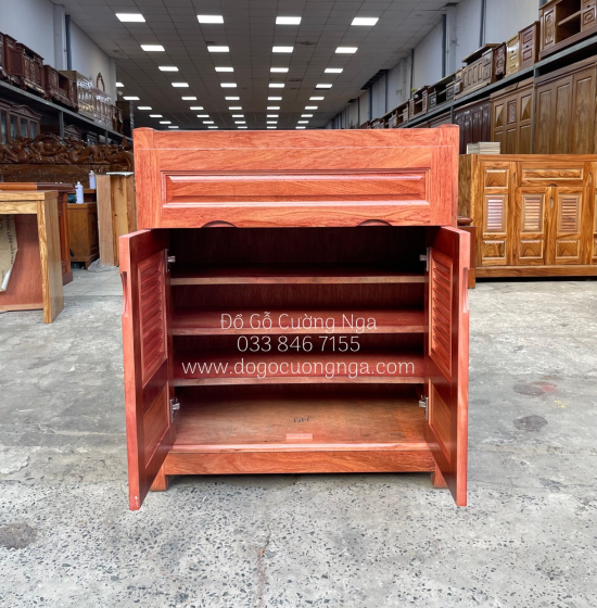 Tủ Giày Dép Gỗ Hương Đá 2 Cánh Hiện Đại - TD 04