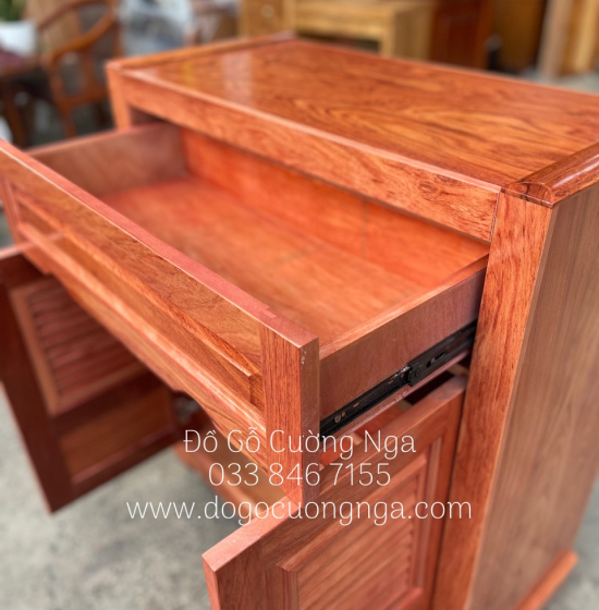 Tủ Giày Dép Gỗ Hương Đá 2 Cánh Hiện Đại - TD 04