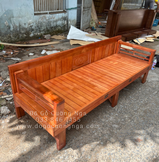 Giường gấp gỗ sồi - ghế mở thành giường hiện đại 