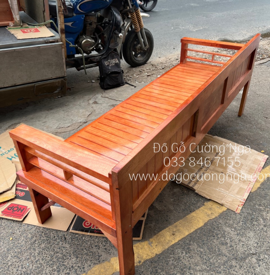 Giường gấp gỗ sồi - ghế mở thành giường hiện đại 