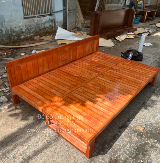 Giường gấp gỗ sồi - ghế mở thành giường hiện đại 