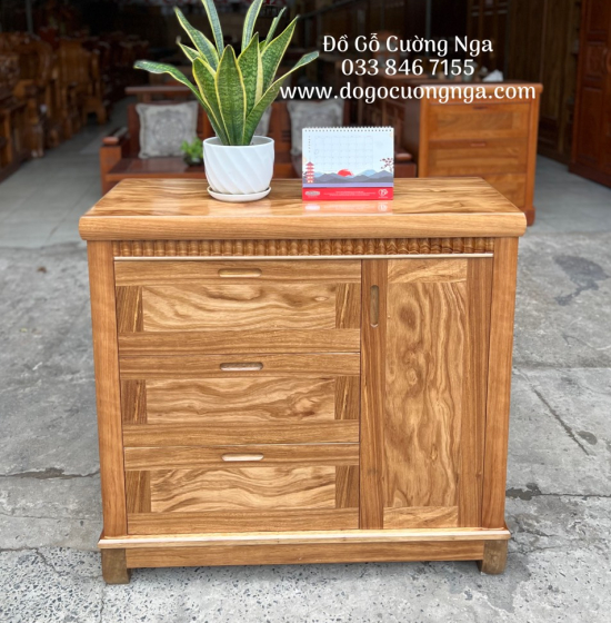 Tủ ngăn kéo gỗ hương xám 1m ( tủ combos ) 