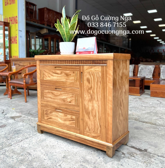 Tủ ngăn kéo gỗ hương xám 1m ( tủ combos ) 
