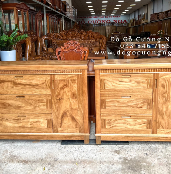 Tủ nhật ngăn kéo gỗ hương xám 1m2 - tủ quần áo em bé 