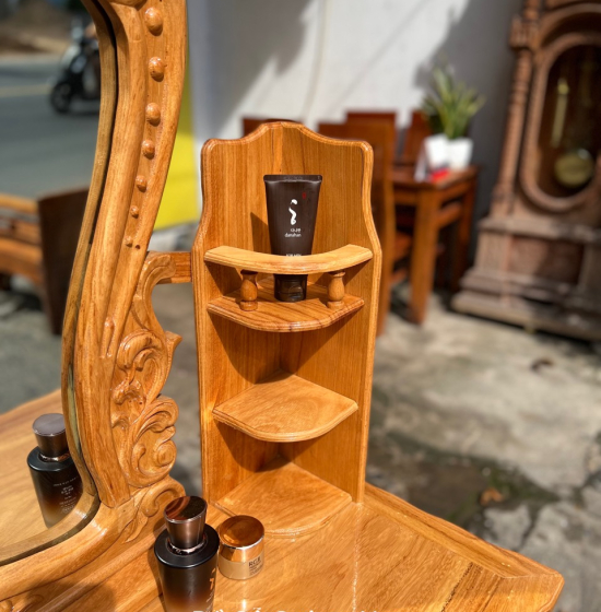 Bàn Trang Điểm Gỗ Gõ Đỏ Cao Cấp 1m1 TĐ 02