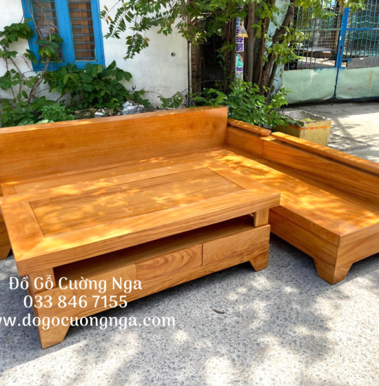 Bộ ghế sofa gỗ gõ đỏ tay trứng cao cấp 2m4x2m 
