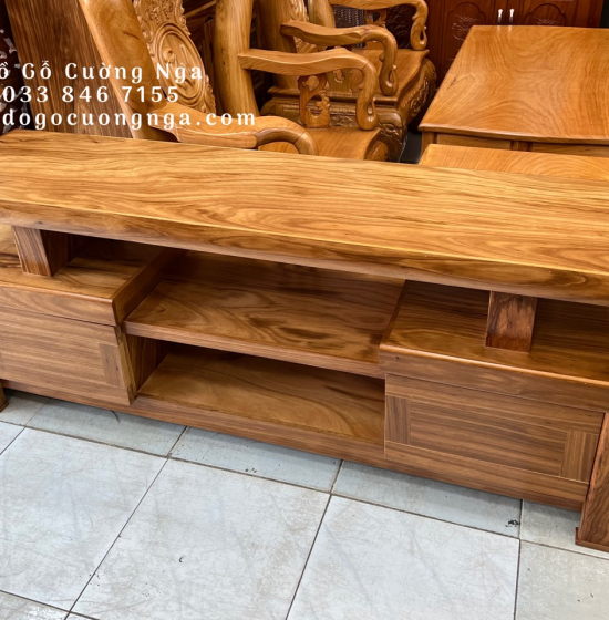 Kệ Tivi Gỗ Hương Xám Hiện Đại Mẫu Nhật Giá Rẻ KG 020