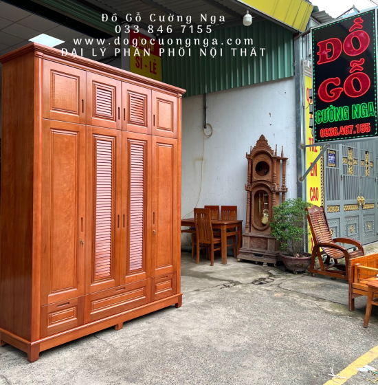 Combo Nội Thất Phòng Ngủ Gỗ Xoan Đào Cao Cấp Và Sang Trọng 