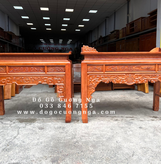 Bàn thờ án gian gỗ Hương Đá cao cấp 1m75 - mẫu như ý BT 04