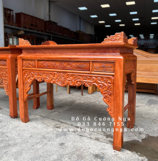 Bàn thờ án gian gỗ Hương Đá cao cấp 1m75 - mẫu như ý BT 04