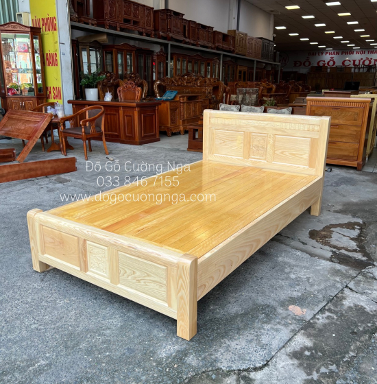 Giường ngủ gỗ sồi nga giá rẻ - giường đơn 