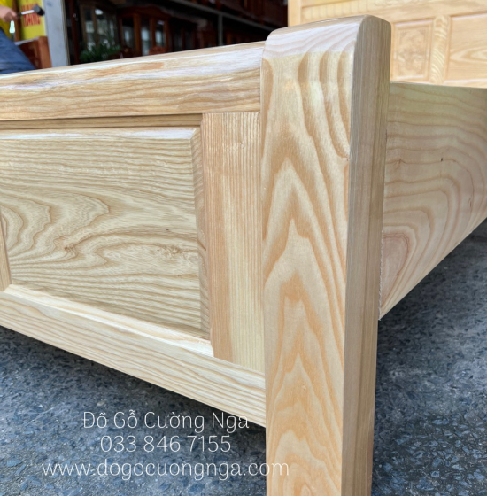Giường ngủ gỗ sồi nga vạt lan giá rẻ - giường đơn 