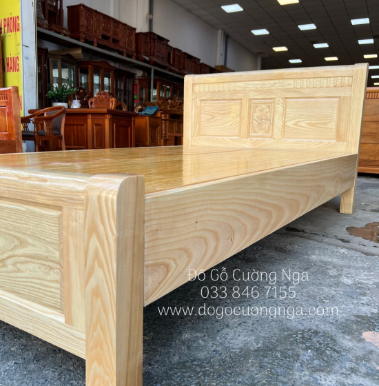 Giường ngủ gỗ sồi nga giá rẻ - giường đơn 