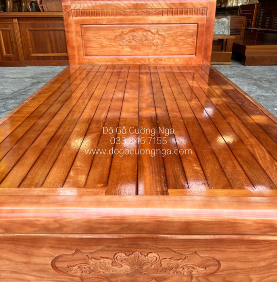 Giường ngủ gỗ sồi nga vạt phản - giường đơn