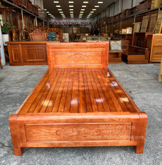 Giường ngủ gỗ sồi nga vạt phản - giường đơn