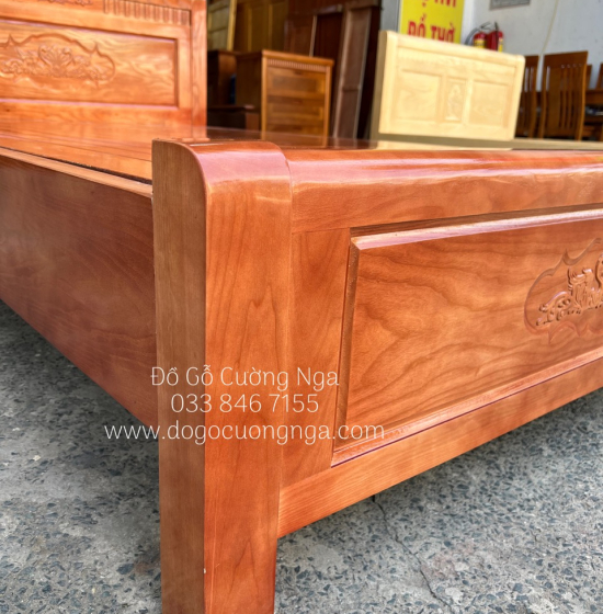 Giường ngủ gỗ sồi nga vạt phản - giường đơn