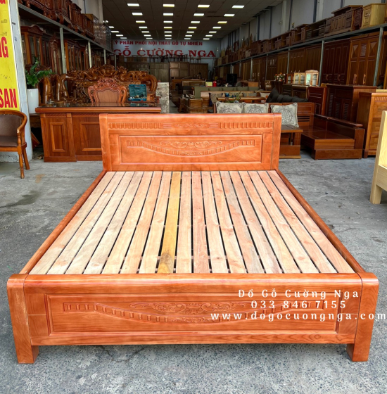 Giường ngủ gỗ sồi nga vạt lan GSN 027