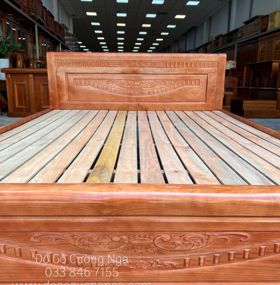 Giường ngủ gỗ sồi nga vạt lan GSN 027