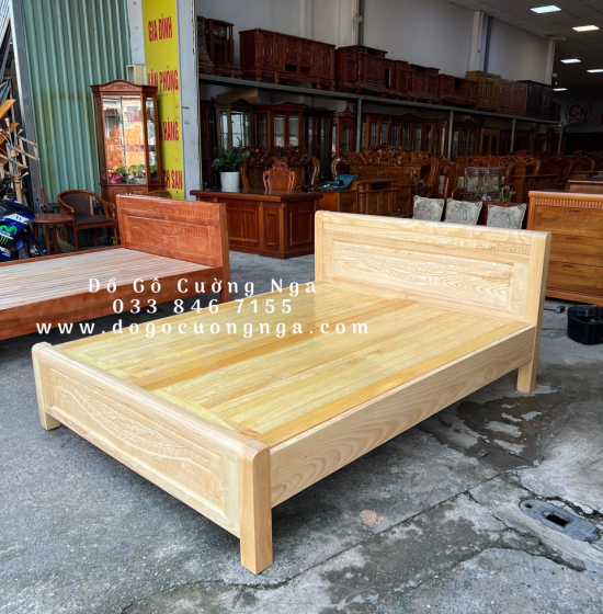 Giường Ngủ Gỗ Sồi Nga Phản Thưa Giá Rẻ Bền Đẹp 