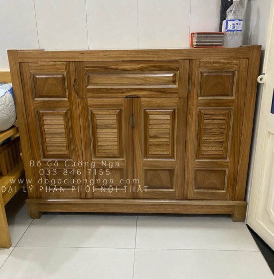 Tủ Giày Gỗ Hương Xám 4 Cánh Hiện Đại Giá Rẻ TD 09