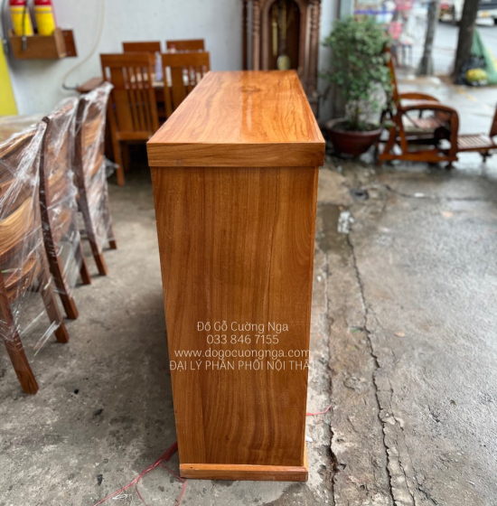 Tủ Giày Dép Gỗ Gõ Đỏ 4 Cánh Cao Cấp - TD 05