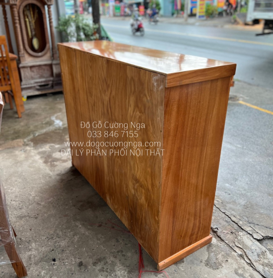 Tủ Giày Dép Gỗ Gõ Đỏ 4 Cánh Cao Cấp - TD 05