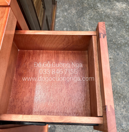 Tủ Giày Dép Gỗ Xoan Đào Tự Nhiên 3 Cánh Hiện Đại TD 013