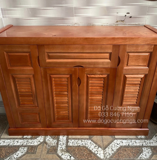 Tủ Giày Dép Gỗ Xoan Đào 4 Cánh Hiện Đại Giá Rẻ TD 014