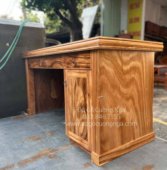 Bàn Làm Việc Giám Đốc Gỗ Hương Xám 1m4 Đẹp Giá Rẻ 