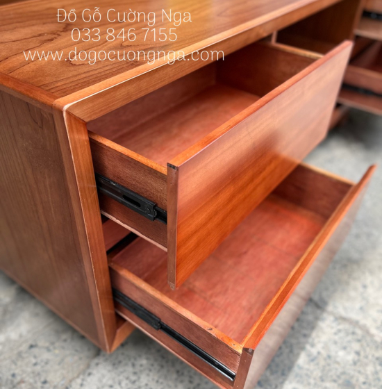 Kệ Tivi Gỗ Xoan Đào Hiện Đại - 4 Ngăn Kéo KG 24