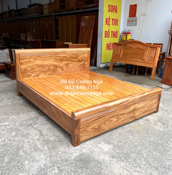 Giường Ngủ Gỗ Hương Xám Hiện Đại Đẹp Giá Rẻ 