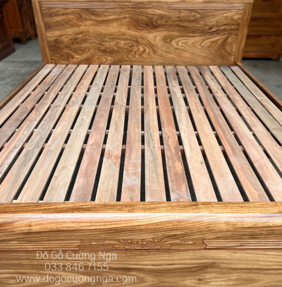 Giường Ngủ Gỗ Hương Xám Vạt Lan Hiện Đại Giá Rẻ 